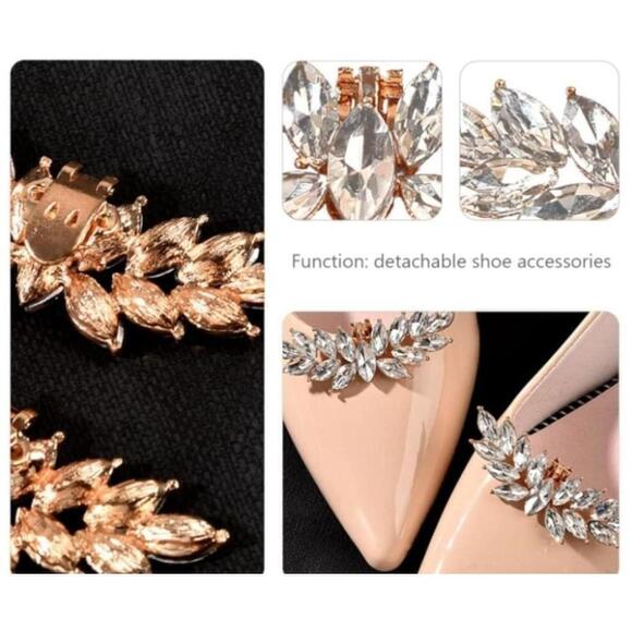 Detachable Shoe Accessory Clips In Gold - Picture 4 of 10